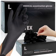 Guantes de Nitrilo Negro FINITEX - Sin polvo, son latex. 100 unidades 🌐 - Img 56986301