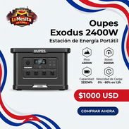 Oupes Exodus 2400W , Pico 4500W , Capacidad 2232Wh , Carga Rapida 0% a 80% en 1.2 horas - Img 57523504