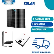Kit solar 3000w - Inversor 3kw + 4 Paneles de 600w + 1 batería inteligente - Img 54816460