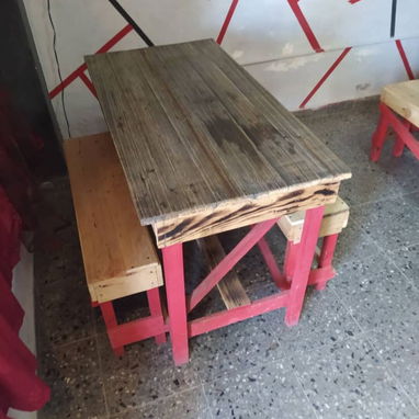 Venta de juegos de mesas y bancos de madera - Img 124445951