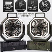 Ventilador recargable F6: 20k mAh, 4 velocidades, luz LED y mando. — 38.00 USD - Img 55132270