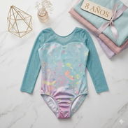 Malla Enteriza de Gimnasia para Niña 8 Años, Diseño Pastel - Img 58132216