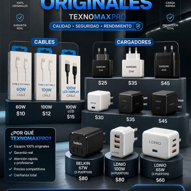 🔥 MEJORES CARGADORES Y CABLES 2026 🔥 💎 Nuevos • Sellados • Con garantía 📲 56545958 - Img 120928250