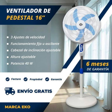VENTILADOR DE PEDESTAL EKO 16" - Img 126232428