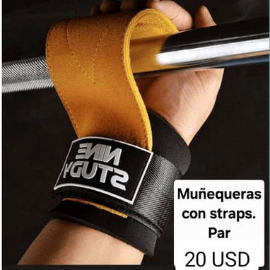 Muñequeras para levantar pesas/  báscula manual digital/Muñequeras con straps/ soporte muñecas ymàs - Img 124304306