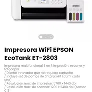 Impresora WiFi EPSON EcoTank ET-280. Impresión, escaner y fotocopia - Img 55460686