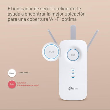 Repetidor 💪 TP-Link  WiFi AC1900 RE550 puerto Gigabit Ethernet | Hasta 2200 pies cuadrados,32 dispositivos/ 63142460 - 7/7