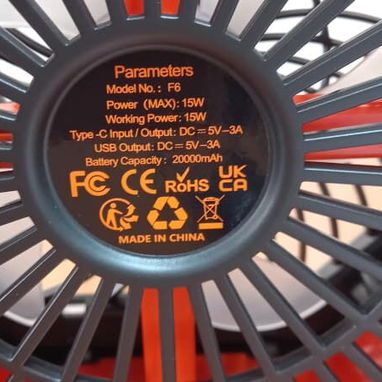 📦 20000 MAH 📦 VENTILADOR RECARGABLE F6 PORTABLE. GARANTÍA Y FACTURA. TLF 54833699 - Img 109393556