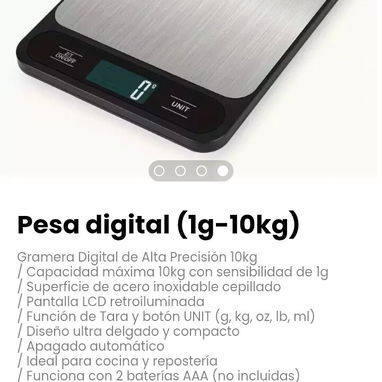 Pesa digital (1g-10kg). Gramera Digital de Alta Precisión 10kg - Img 118902162