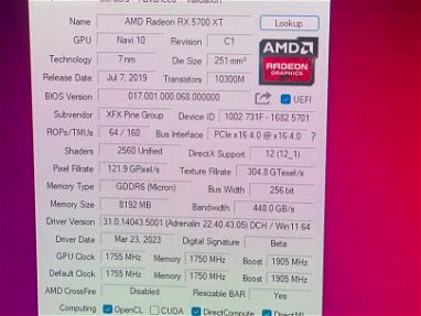 Tarjeta de video _ AMD Radeon RX 5700XT - Img 67118583