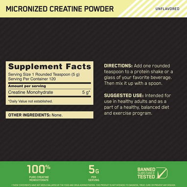 Creatina Optimum Nutrition 120 Servicios originales de Amazon - Img 125549236