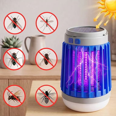 Lámpara Mata Mosquitos Solar/USB y Linterna con Luz LED - 2/2