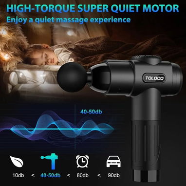 Masajeador de percusión TOLOCO EM26 para tejido profundo con 10 cabezales 🌐 57.56 USD - 3/5