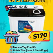💥 Lavadora Enerlife de 7kg ✔️ Doble tina (lava y centrifuga) ✔️ Ahorra agua y corriente ✔️ Rápida, potente y duradera ✔ - Img 55053242