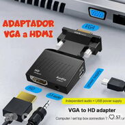 Adaptador VGA• Adaptador VGA a HDMI • Adaptador • VGA a HDMI • Adaptador HDMI a VGA • HDMI a VGA • Adaptador HDMI - Img 45095043