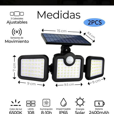 Lampara solar con sensor de movimiento - 7/8