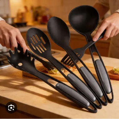 Set de 4 piezas de utensilios de cocina Plástico engomado - Img 124862332