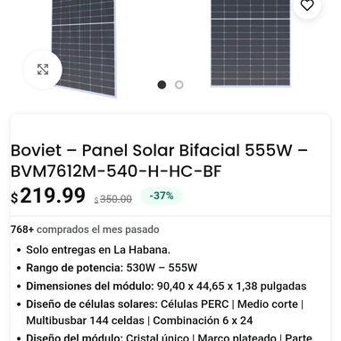 Boviet – Panel Solar Bifacial 555W – BVM7612M-XXX-H-HC-BF - 2/3