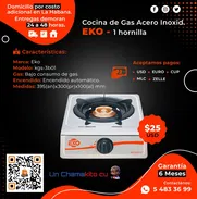 💲25💲COCINA EKO 1 HORNILLA ACERO INOX. TLF 54833699 - Img 49171529