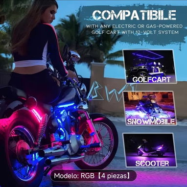 Sistema de LED decorativas RGB para motocicletas luces neón coloridas - Img 114202376