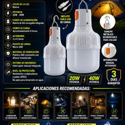 💡BOMBILLO 💡 LED RECARGABLE DE 20W - 40W. MENSAJERÍA CON FACTURA Y GARANTÍA. 📲 54833699 - Img 55792664