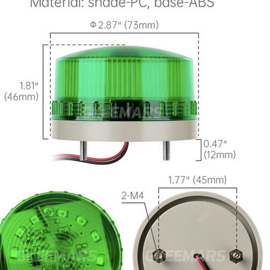 LUZ LED CON ALARMA DE ADVERTENCIA Y SEGURIDAD PARA PLANTAS ELÉCTRICAS, EDIFICIOS, VIVIENDAS, BARCOS, RESTAURANTES, ETC - Img 102870895