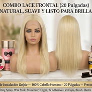 *Peluca de cabello humano+ paquete de instalación completo 150 USD o al cambio* - Img 58324603