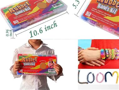Kit de pulsera de banda de goma, kit de fabricación de telar para niñas, kits de recarga de bandas de telar para niños a - Img main-image-45643988