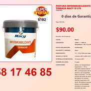 PINTURA IMPERMEABILIZANTE TERRAZA MACY 15 LTS - Img 54824366