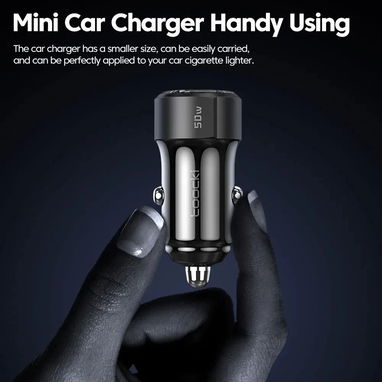 Toocki – Cargador de coche 50W doble puerto USB A + Tipo C, entrega de Factura y Propiedad. Variedad ...... - Img 112368865