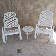 SILLONES DE ALUMINIO FUNDIDO ESMALTADOS EN BLANCO - Img 56605011