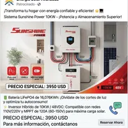 INVERSOR SUNSHINE DE 10000 W CON  BATERIA 16KWH, 110/220V, FASE DIVIDIDA - Img 55710890