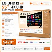 LG de 55” 4K UHD IA incorporado, alexa ,( modelo UA77 , 2025 Smart TV - Img 55480426