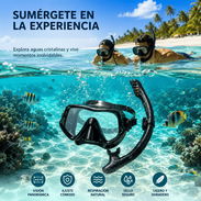 Set de buceo de marco rojo, cristal templado - Img 54548641