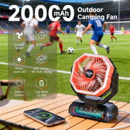 🔋 VENTILADOR RECARGABLE DE 20 000 mAh CON LUZ LED Y CONTROL REMOTO - Img 58214737