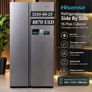 REFRIGERADOR HISENSE SIDE BY SIDE 16 PIES INVERTER EN $870 USD - Img 57903279