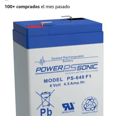 Bateria de 6V y 4.5 amp (ventilador recargable) NEW al 5284.91.19 - Img 119418432