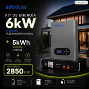 Kit Solar InfiniSolar 6 kW + Batería Global Power 5 kWh - Img 57212150