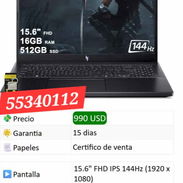 Laptop Acer Nitro V15 con RTX 4050 🚀  Descripción: ¡Lleva tu experiencia de juego a - Img 57986157