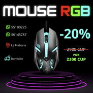 Mouse USB con luces, buen precio, perfecto para juego y trabajo - Img 45559440