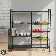 🚨Organizador de metal entero con ruedas 🚨Medidas : 120 cm X 120 cm y cada cesta mide 53 cm de largo X 32 cm de ancho - Img 56888560