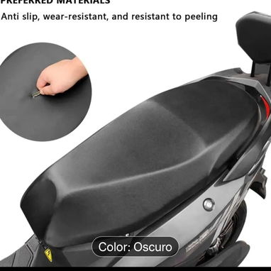 Forro de asiento de bicimoto, impermeable, cómodo y de buena calidad, color carmelita - Img 119910753