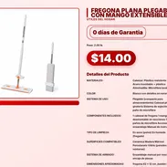 FREGONA PLANA PLEGABLE CON MANGO EXTENSIBLE . - Img 57563635