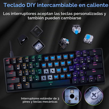 Teclado mecánico 60% RGB - 2/5