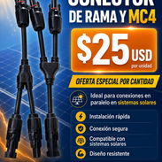 Conector de rama Y MC4 para paneles solares - Img 55804400
