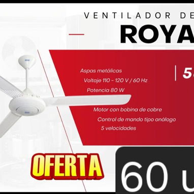 Ventilador royal de techo 5 velocidad - 2/2