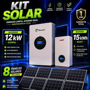 *COMBO* *Inversor de 12 kw SUNPAL➕️ Batería de 15 kw MUST* - Precio 6500 USD - - Precio 8900 USD 👇🏻 Con 8 paneles - Img 56913066