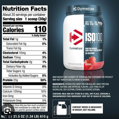 50usd DYMATIZE ISO 100 (PROTEÍNA ISOLADA) 56799461 Y 51699376 - Img 117741124