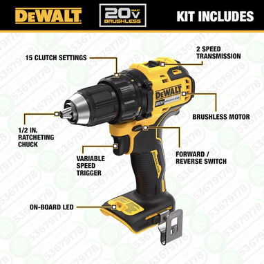 DEWALT – Kit Combo Taladro + Atornillador de Impacto 20V MAX Brushless - Img 125332450
