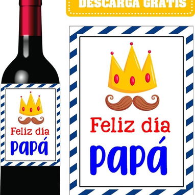 Botellas de vino personalizadas día del padre papá - Img 123337429